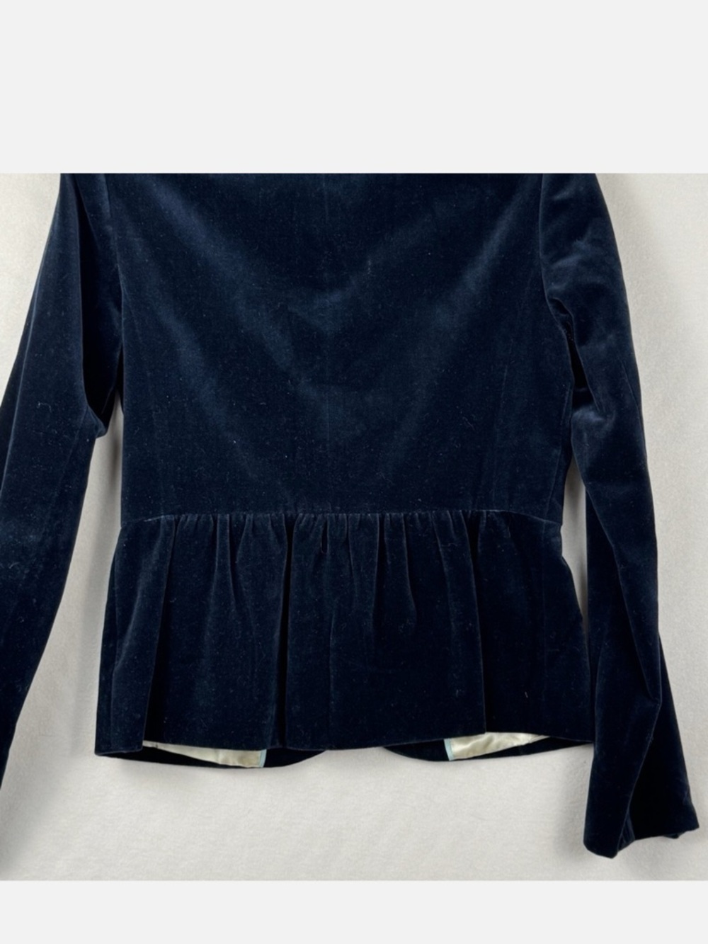 J Crew Eden Velvet Blazer Navy Indigo Shawl
Collar Size 12 - Picture 6 of 12